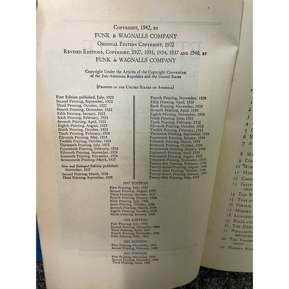 Vintage 1942 Emily Post Book of Etiquette Hardcover Mid Century Manners - Picture 9 of 12